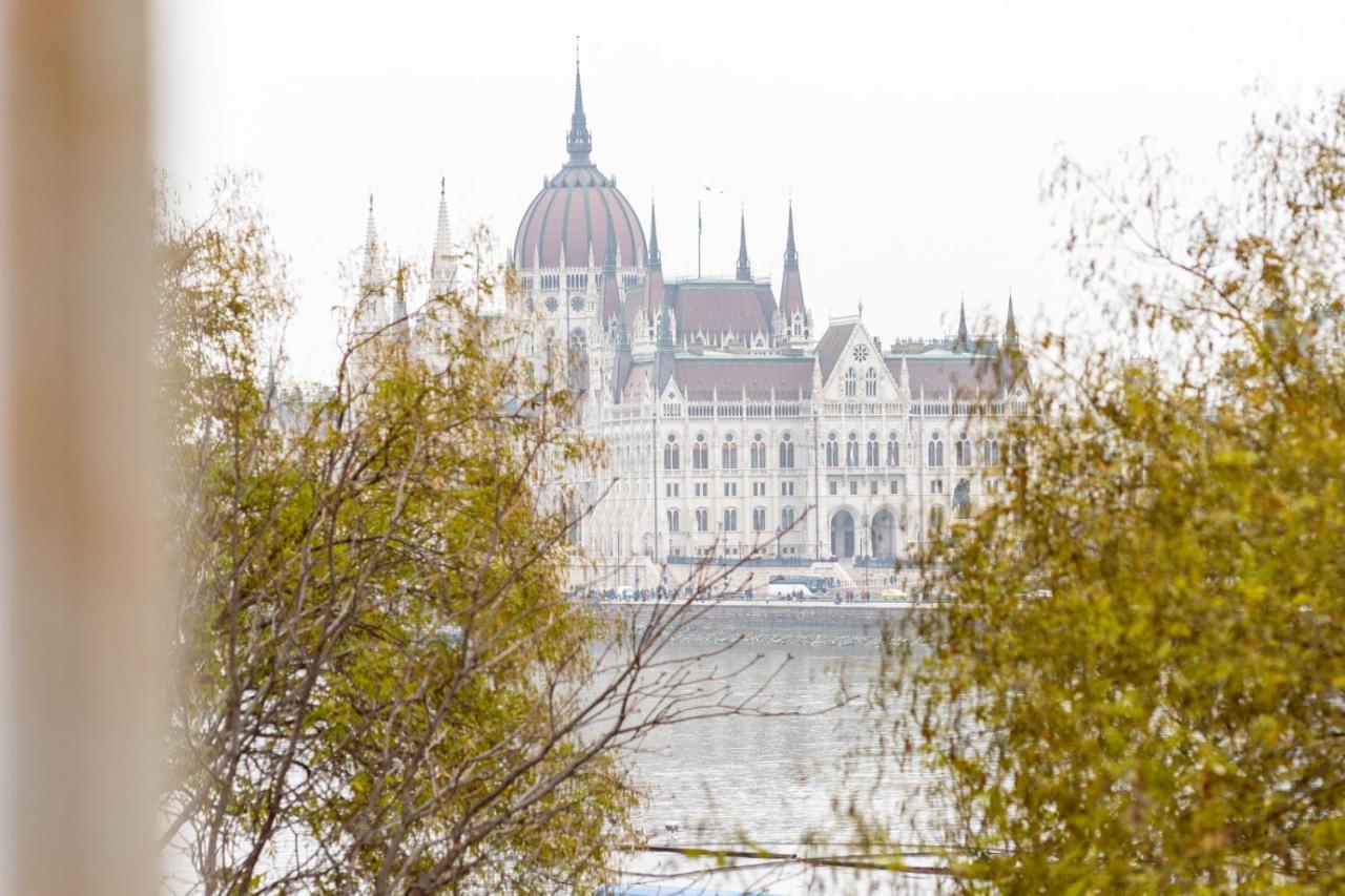 Danube Waterfront View At Chain Bridge Budapest Extérieur photo